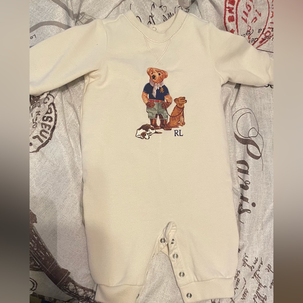 Bear Ralph Lauren onesie